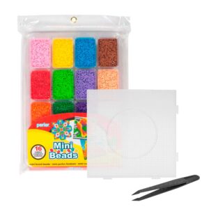 Kit Set Mini Beads 16 Colores 16000 Unid + Tablero Cuadrado + Pinza 2.6mm Perler Mini